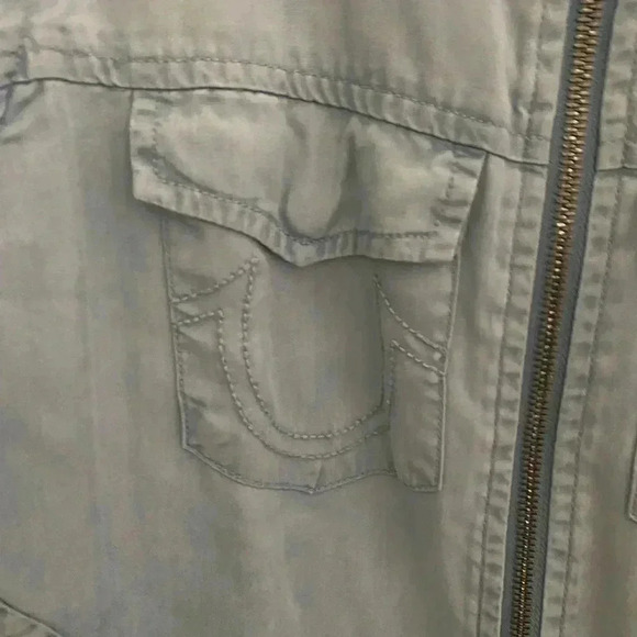 True Religion Y2K Indigo Utility Sleeveless Romper In Indigo Wash Size XS - Picture 4 of 8